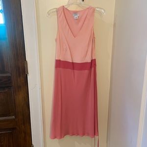 Ann Taylor Loft silk pink dress